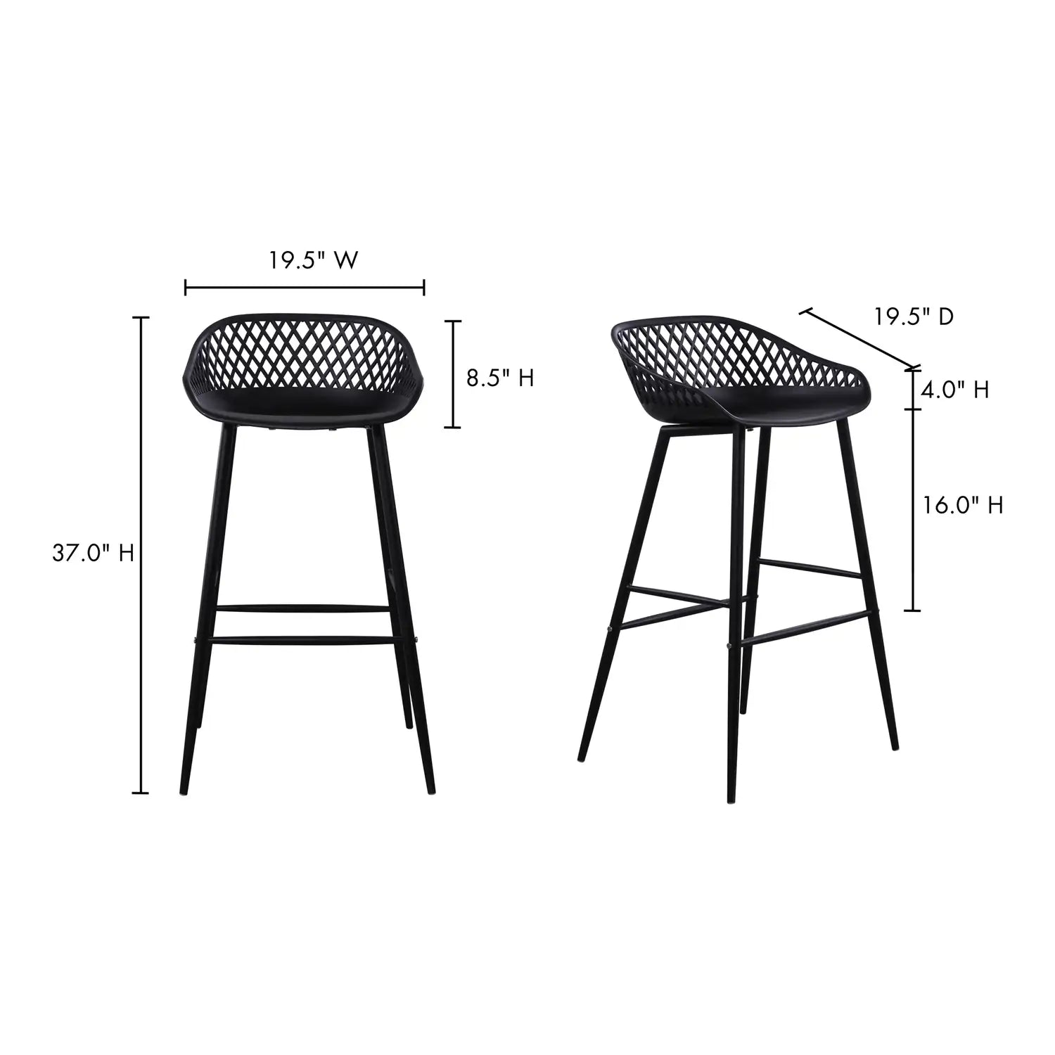MOES PIAZZA OUTDOOR STOOLS - SET OF TWO - Outdoor Seating