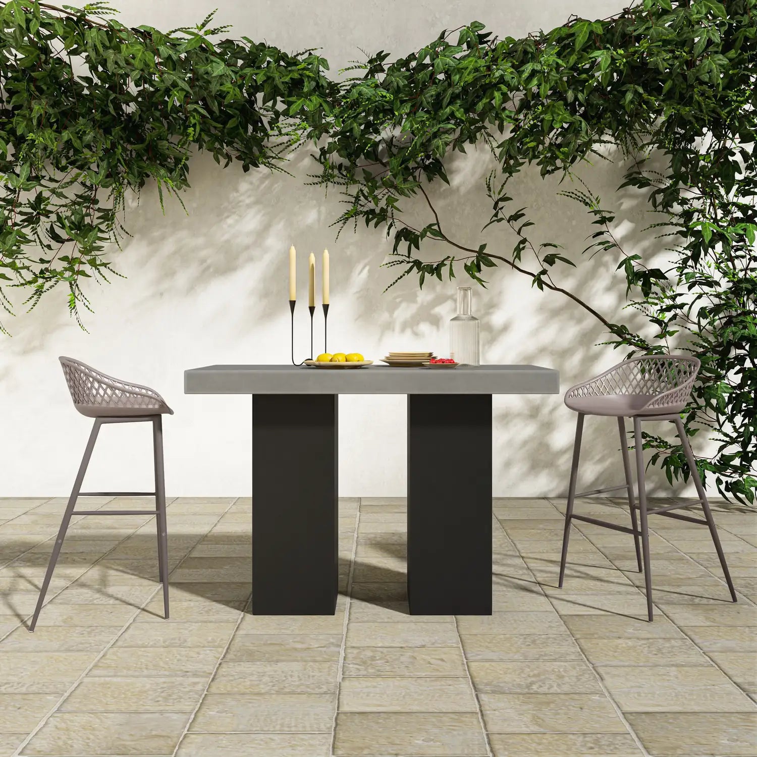 MOES PIAZZA OUTDOOR STOOLS - SET OF TWO - Outdoor Seating