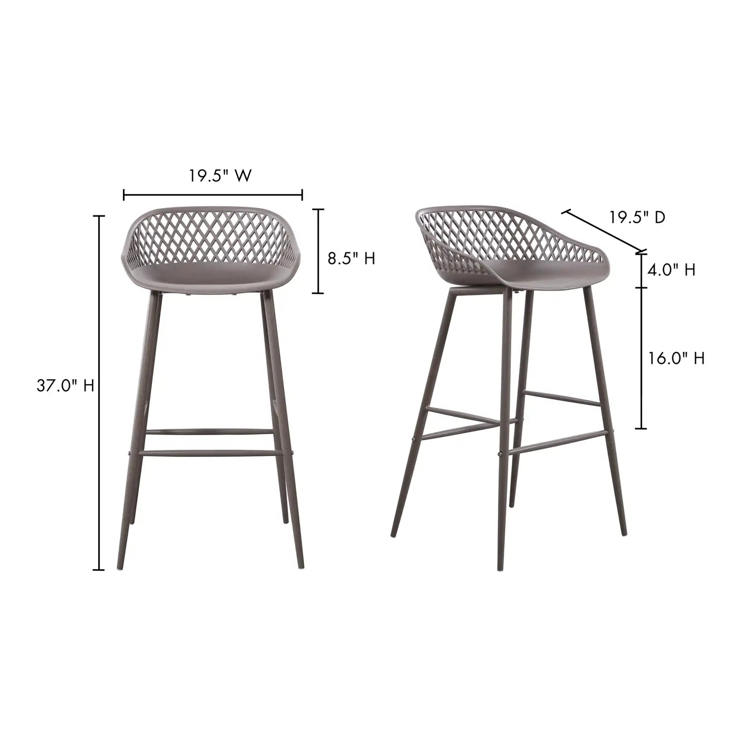 MOES PIAZZA OUTDOOR STOOLS - SET OF TWO - Outdoor Seating