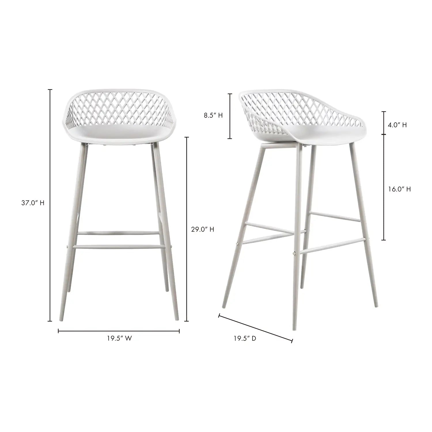MOES PIAZZA OUTDOOR STOOLS - SET OF TWO - Outdoor Seating