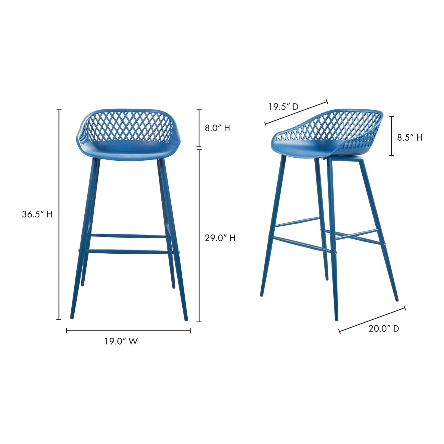 MOES PIAZZA OUTDOOR STOOLS - SET OF TWO - Outdoor Seating