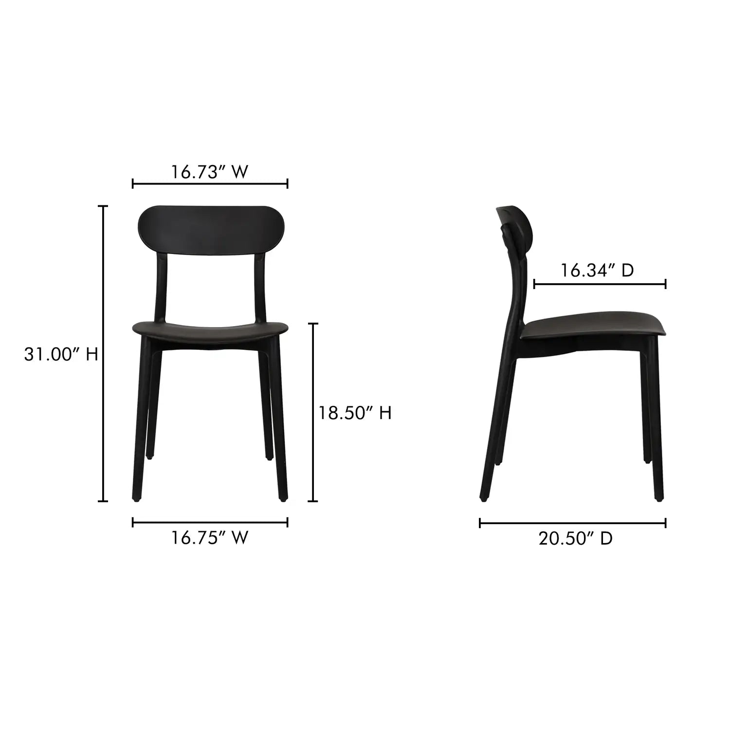 MOES, KENT DINING CHAIRS - SET OF TWO, DINING CHAIRS