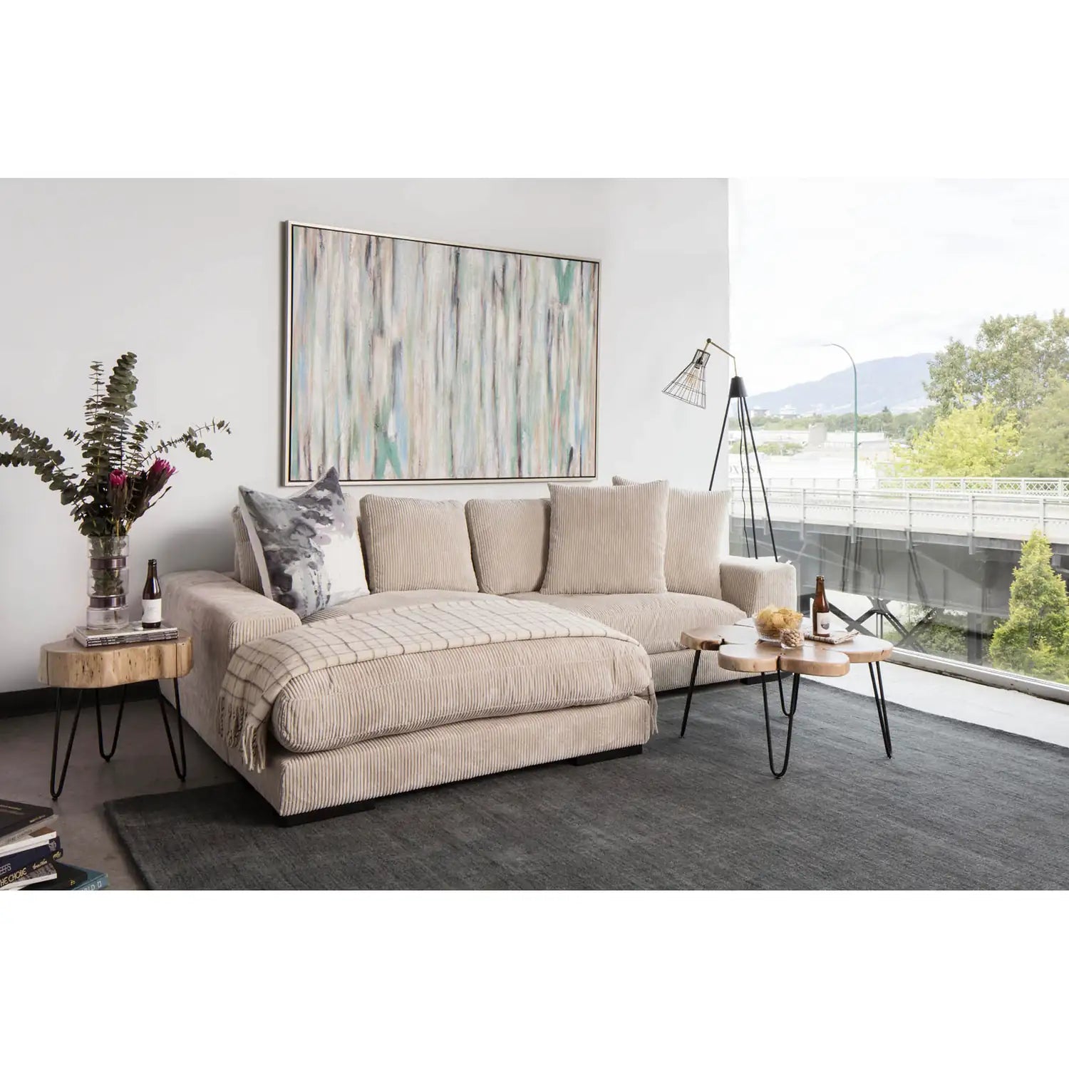 MOES, PLUNGE SECTIONALS, SOFA