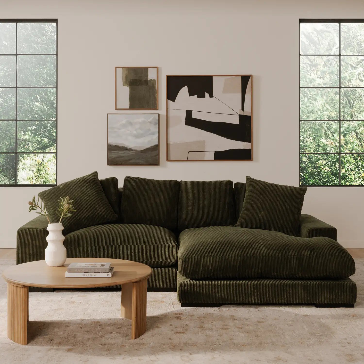 MOES, PLUNGE SECTIONALS, SOFA