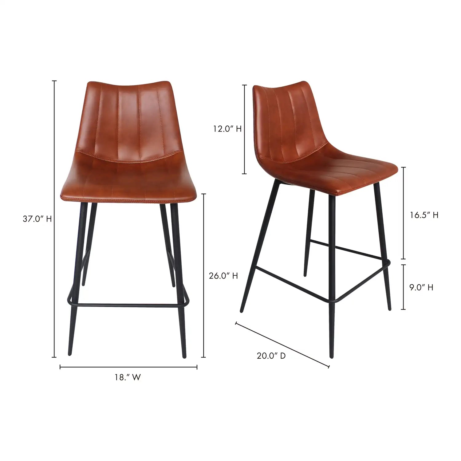 MOES, ALIBI COUNTER STOOLS - SET OF TWO, BAR STOOLS