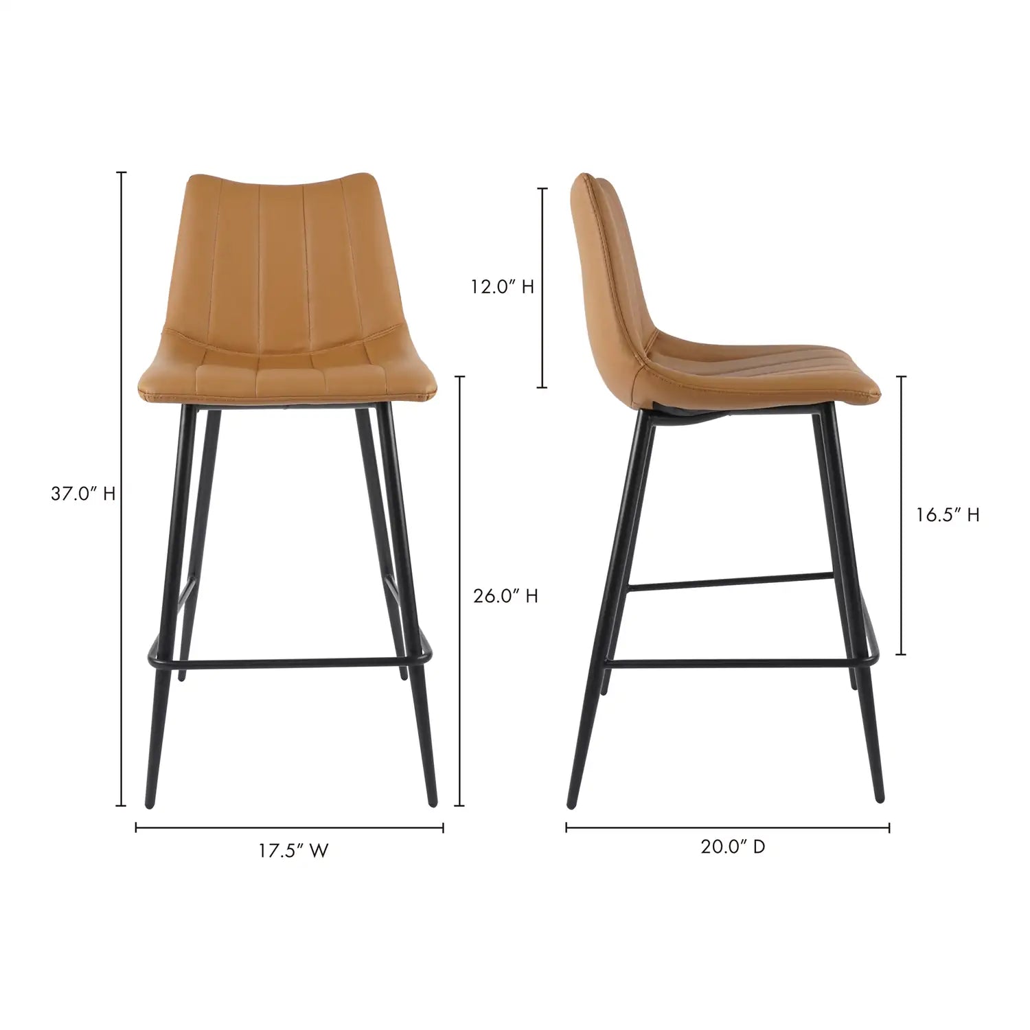MOES, ALIBI COUNTER STOOLS - SET OF TWO, BAR STOOLS