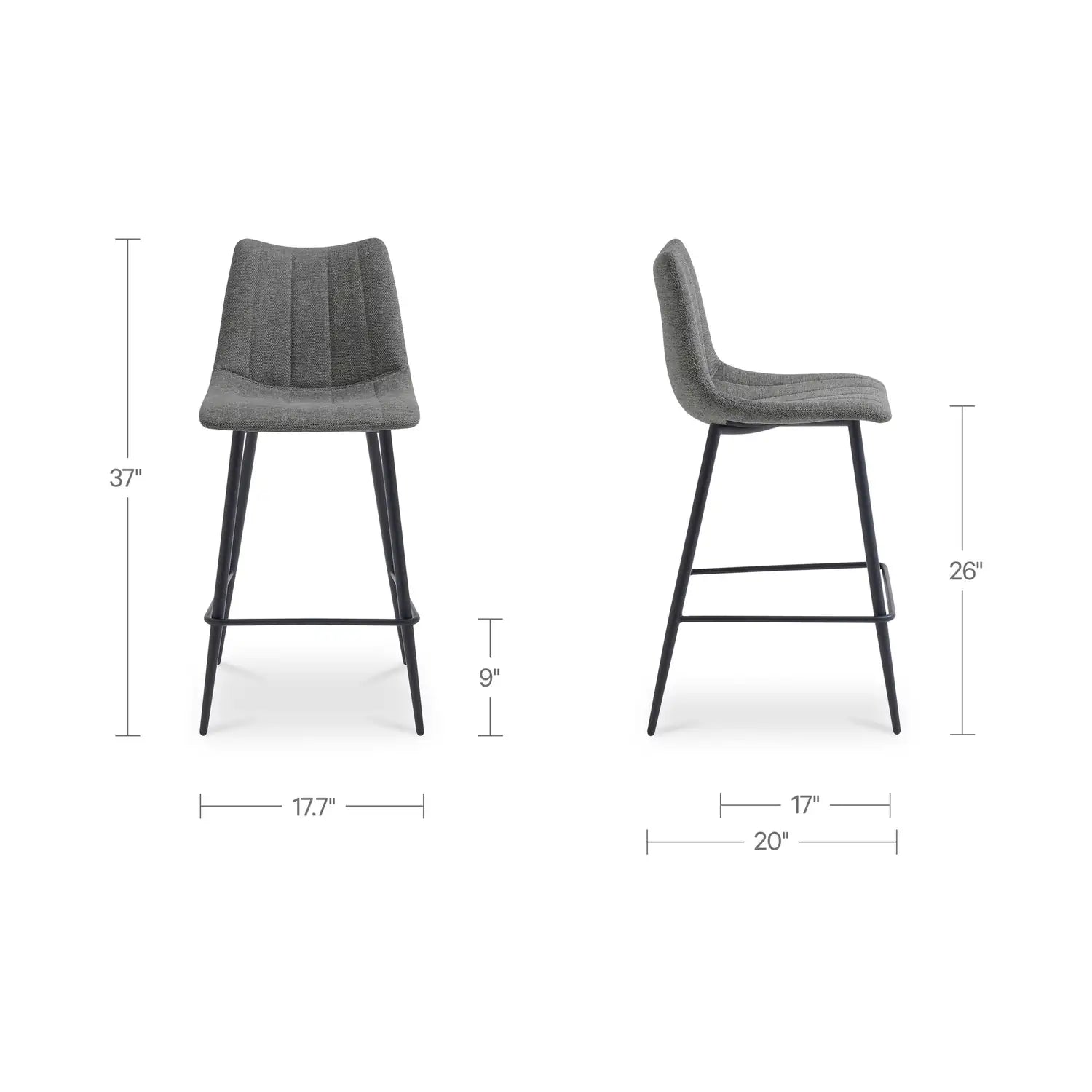 MOES, ALIBI COUNTER STOOLS - SET OF TWO, BAR STOOLS