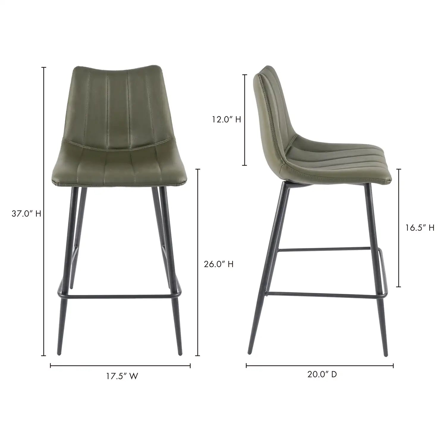 MOES, ALIBI COUNTER STOOLS - SET OF TWO, BAR STOOLS