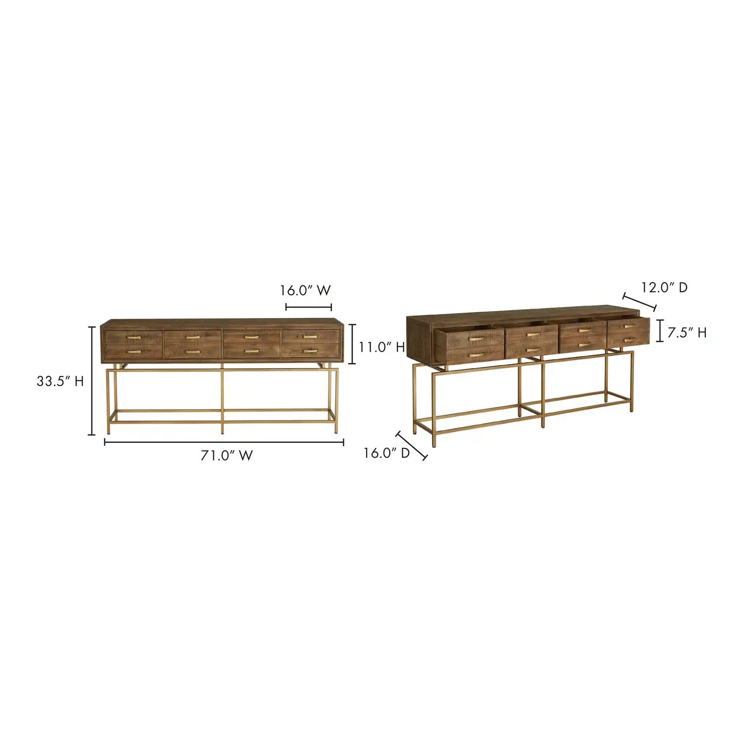 MOES ANNECY CONSOLE TABLES - Consoles
