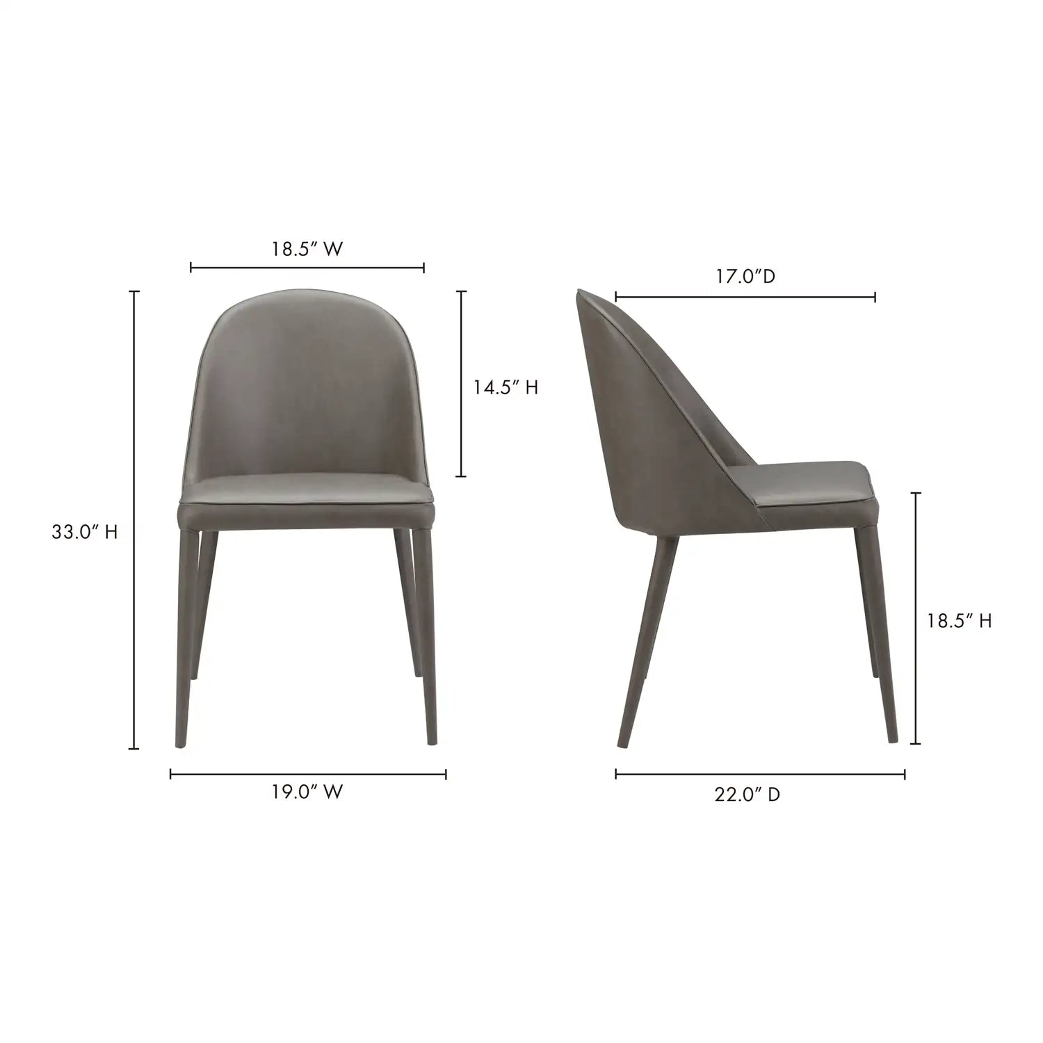 MOES, BURTON DINING CHAIRS - SET OF TWO, DINING CHAIRS