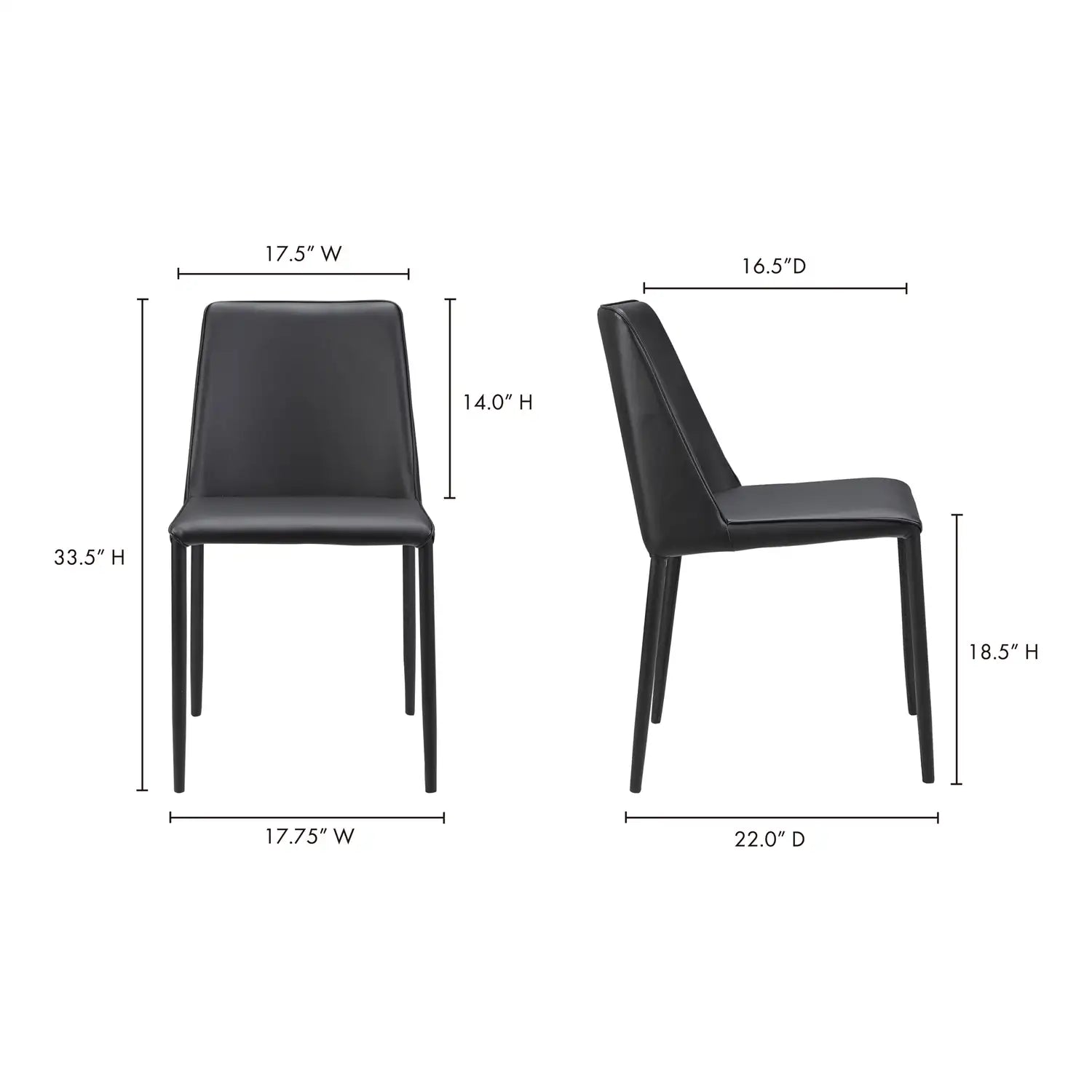 MOES, NORA DINING CHAIRS - SET OF TWO, DINING CHAIRS