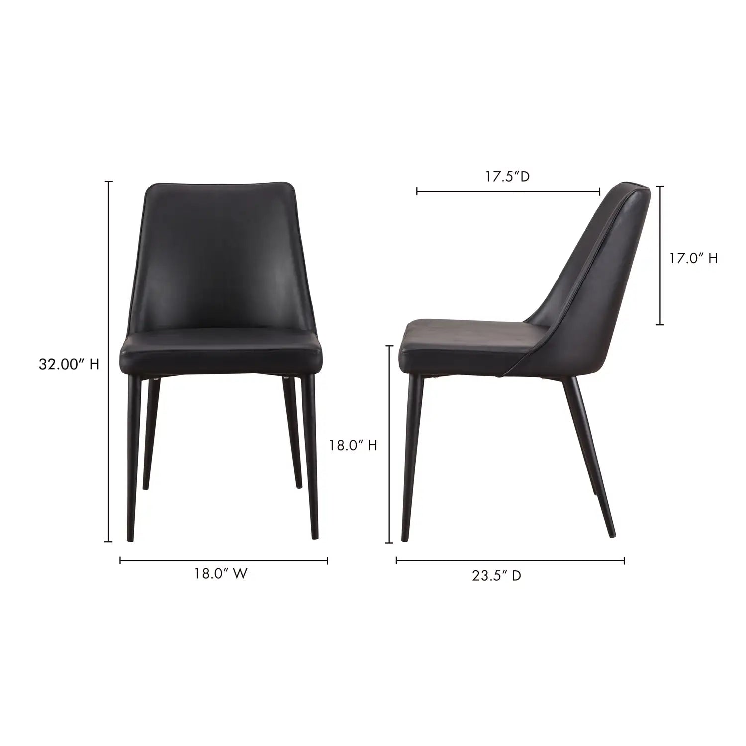 MOES, LULA DINING CHAIRS - SET OF TWO, DINING CHAIRS