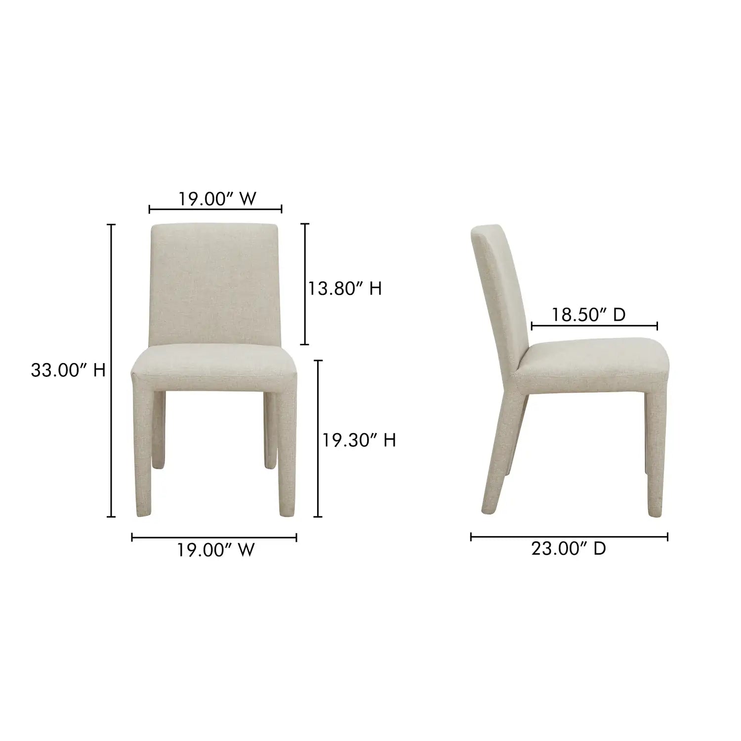 MOES, MONTE DINING CHAIRS - SET OF TWO, DINING CHAIRS