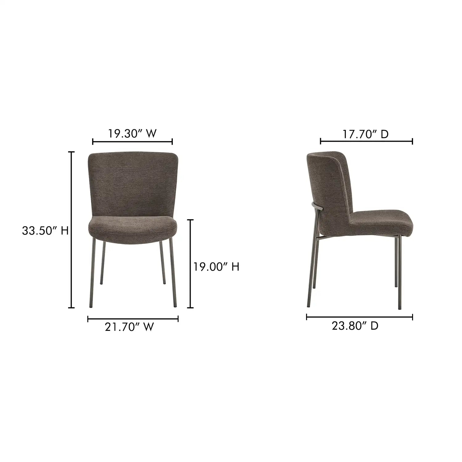 MOES, EARLY DINING CHAIRS - SET OF TWO, DINING CHAIRS