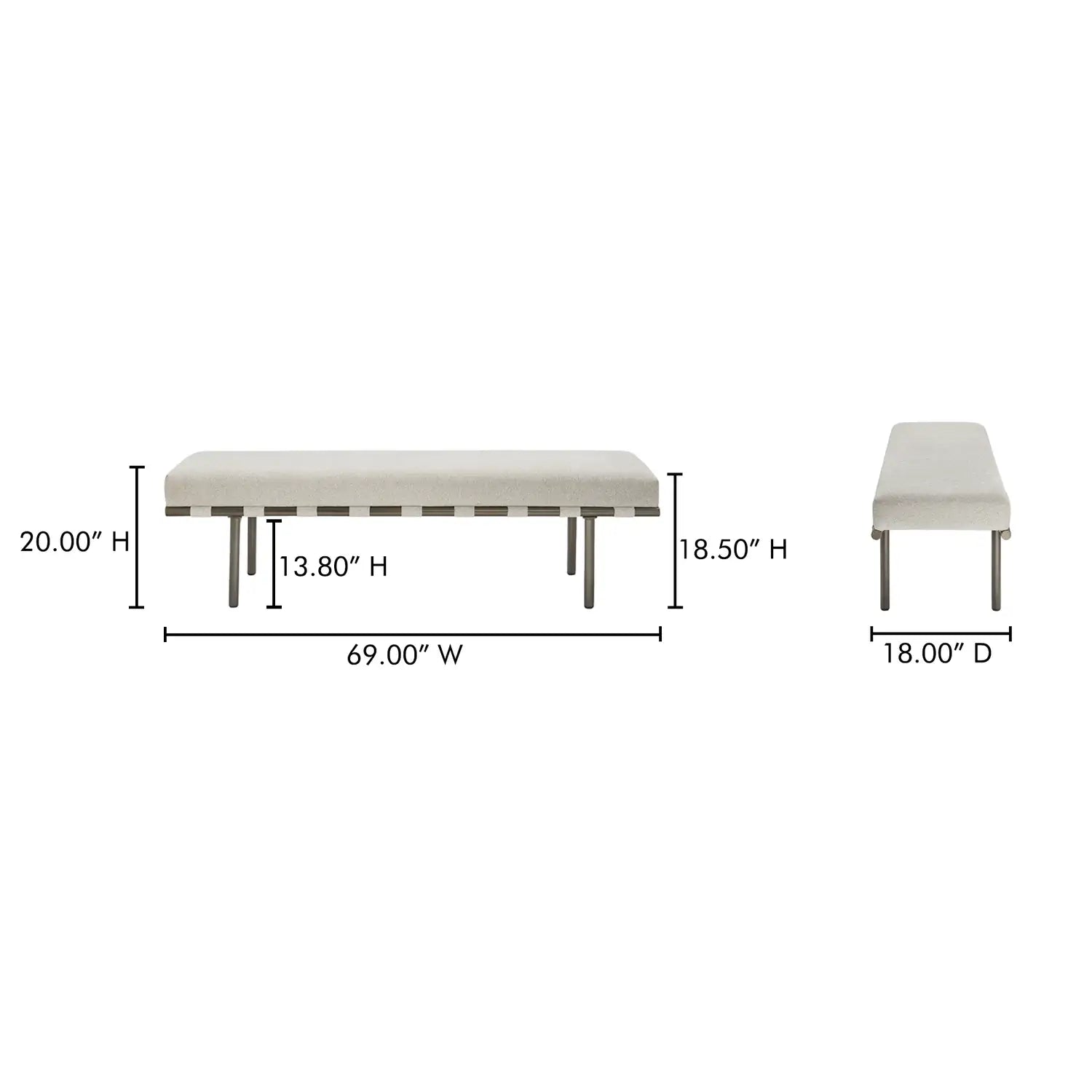 MOES CARSON DINING BENCHES - Benches, Ottoman, Stools