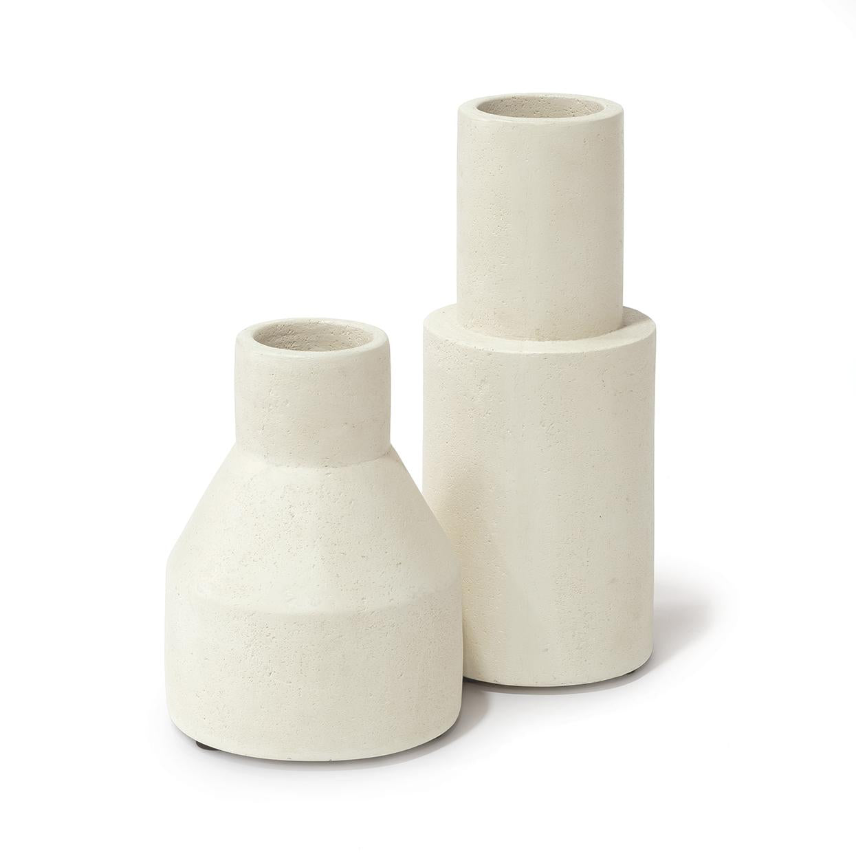 PALECEK, NOVA OUTDOOR CYLINDER URNS SET OF 2, OUTDOOR DECORATIVE ACCENTS