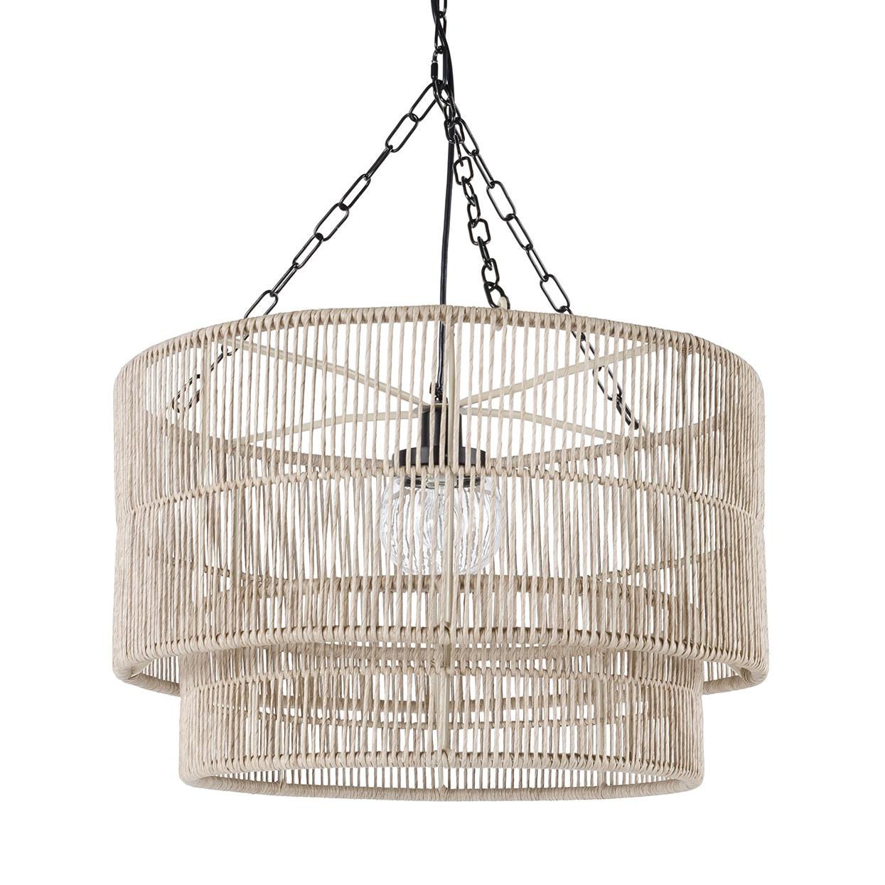 PALECEK, TANNER OUTDOOR PENDANT DRUM, CHANDELIER LIGHT