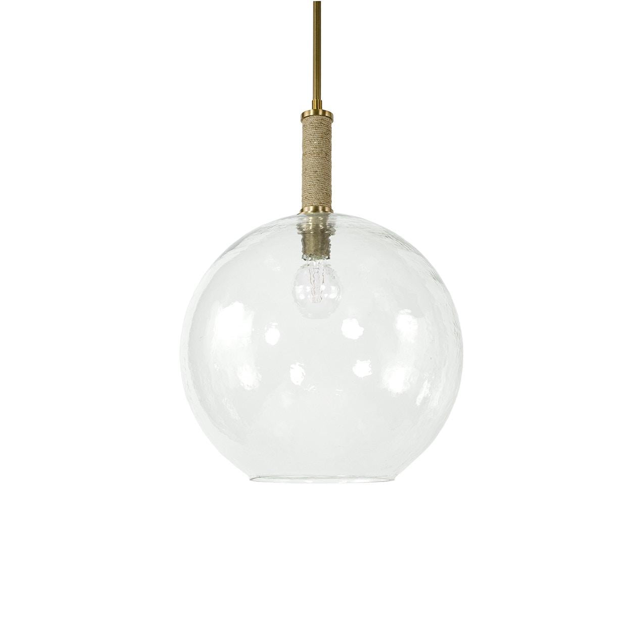 PALECEK, BRONSON GLASS PENDANT, CHANDELIER LIGHT