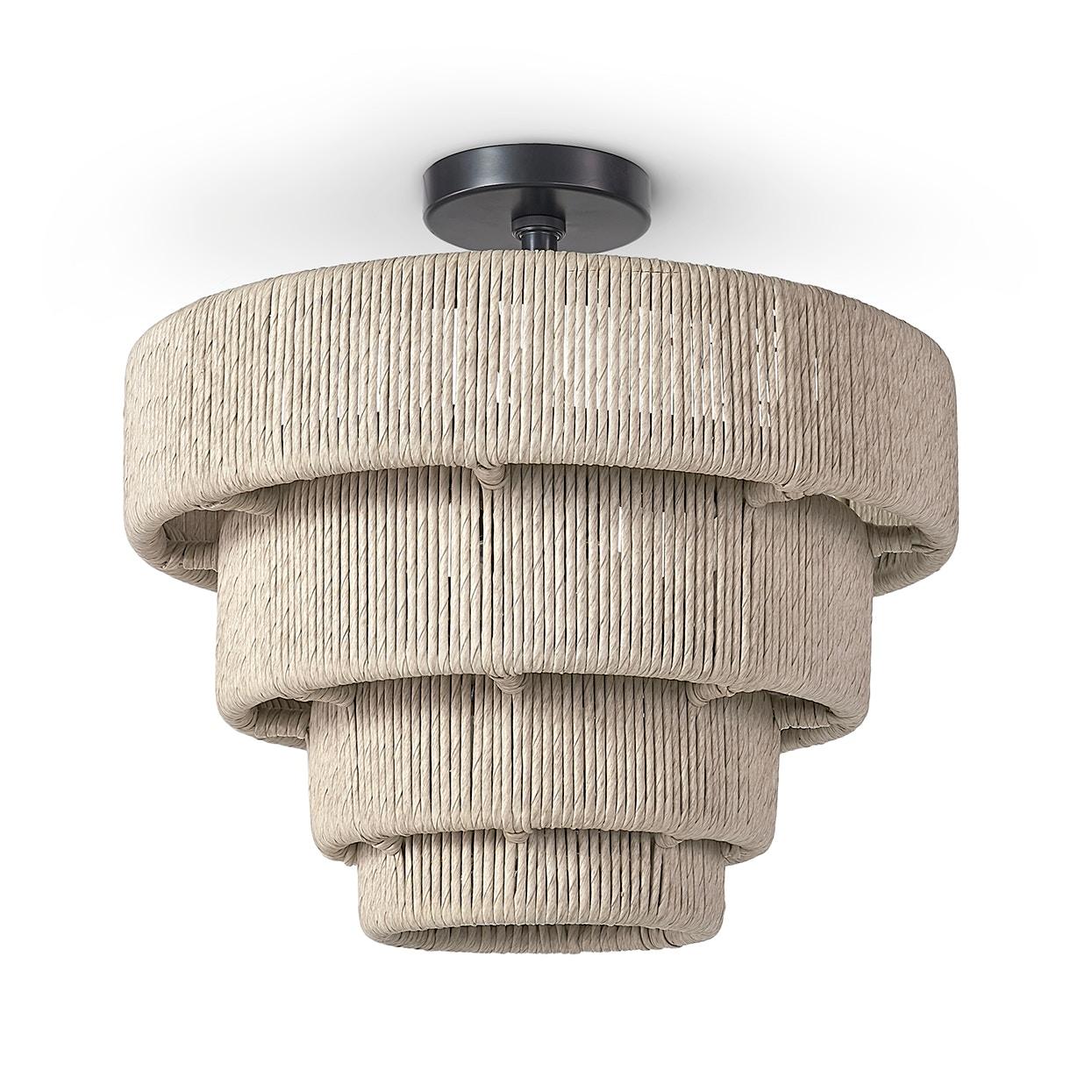 PALECEK, EVERLY OUTDOOR SEMI FLUSH MOUNT, FLUSH MOUNT CEILING LIGHTS 