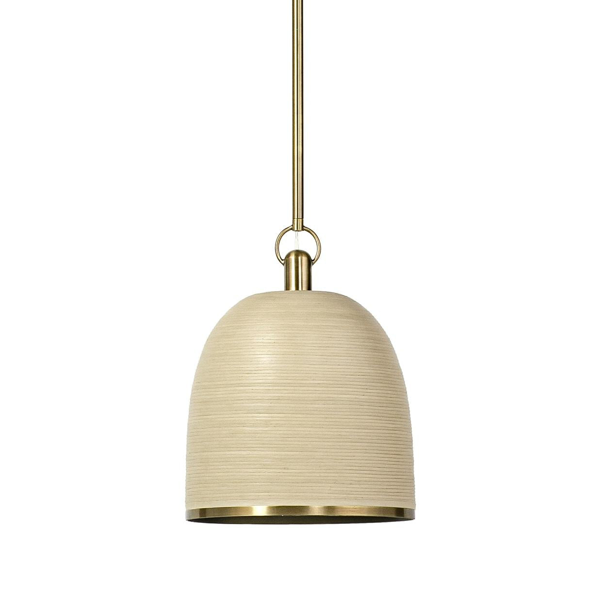 PALECEK, RIVOLI LEATHER PENDANT SAND, CHANDELIER LIGHT