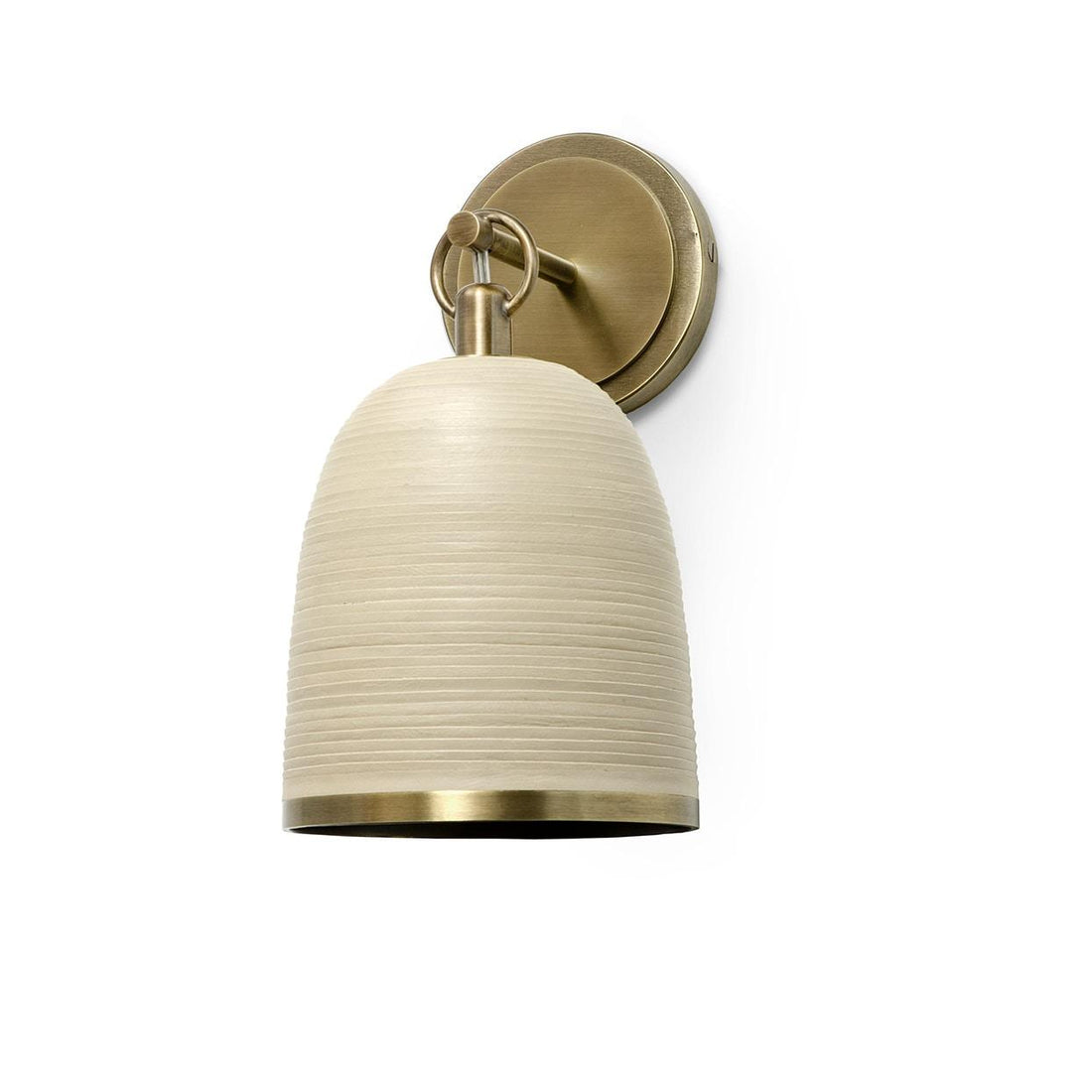 PALECEK, RIVOLI LEATHER SCONCE SAND, WALL SCONCES