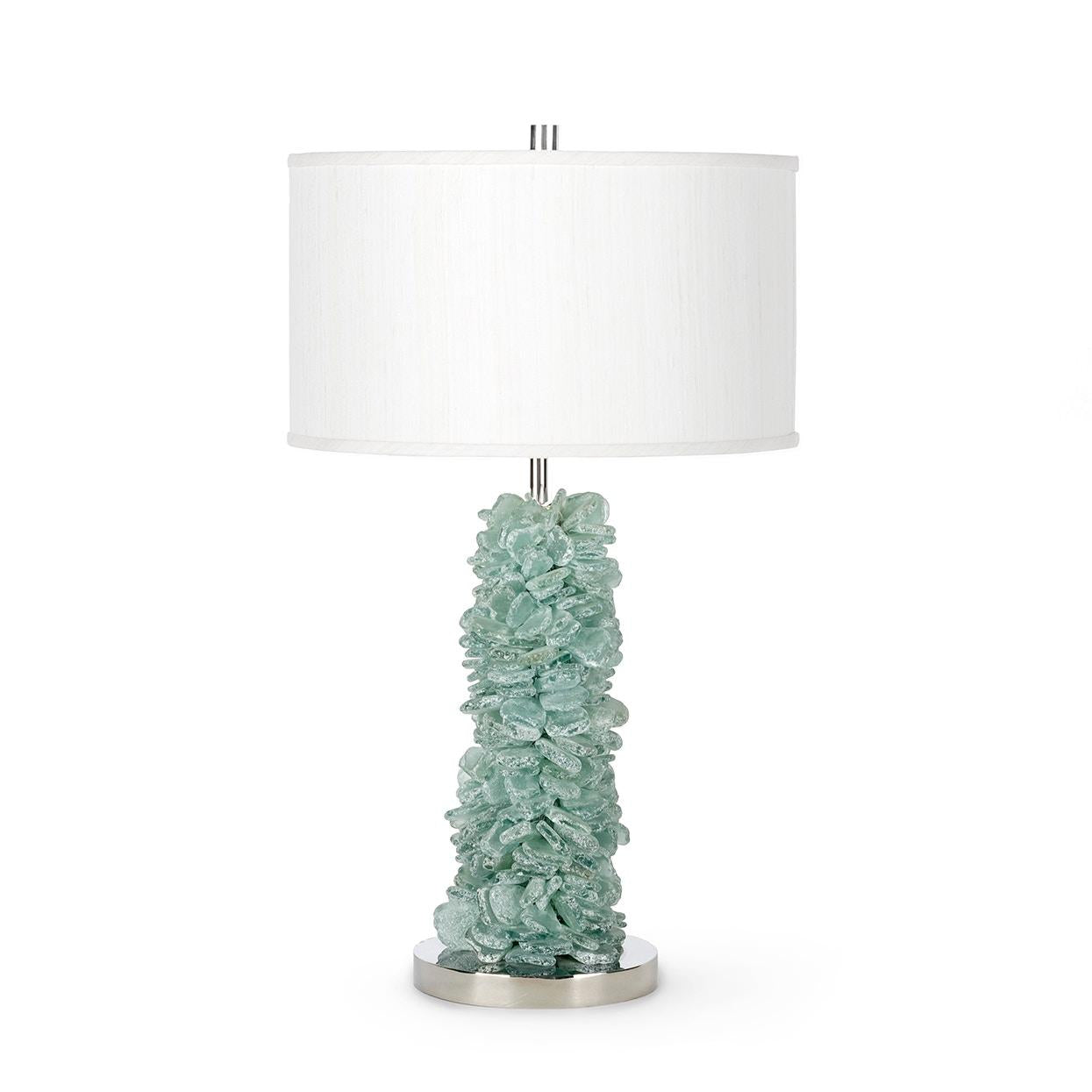 PALECEK, SEAGLASS TABLE LAMP, TABLE LAMPS