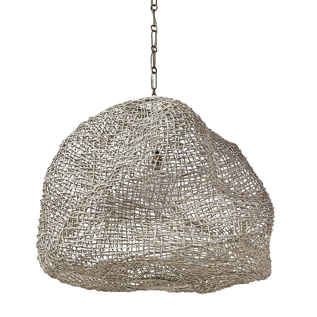 PALECEK, ANDORRA WICKER PENDANT, CHANDELIER LIGHT