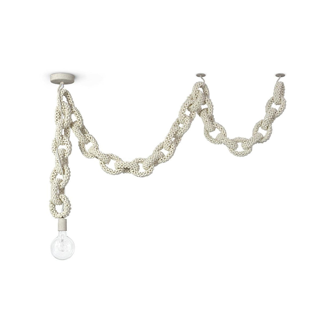 PALECEK, COCO CHAIN LINK SWAG PENDANT, CHANDELIER LIGHT