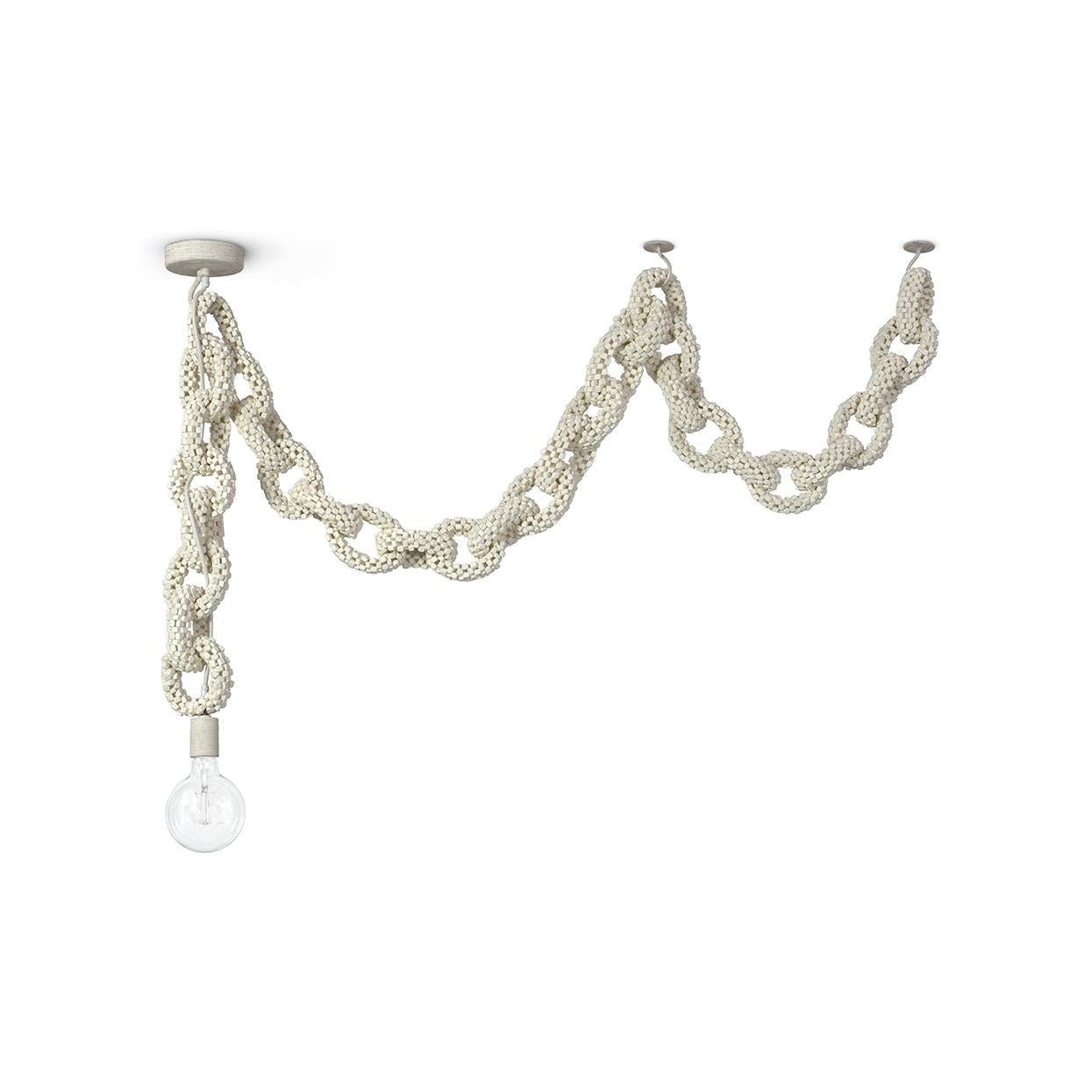 PALECEK, COCO CHAIN LINK SWAG PENDANT, CHANDELIER LIGHT