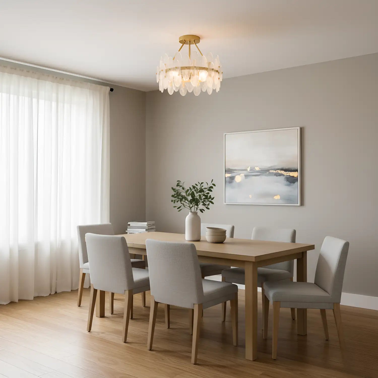 QUOIZEL, ABIGAIL SEMI-FLUSH MOUNT, SEMI FLUSH MOUNT LIGHT