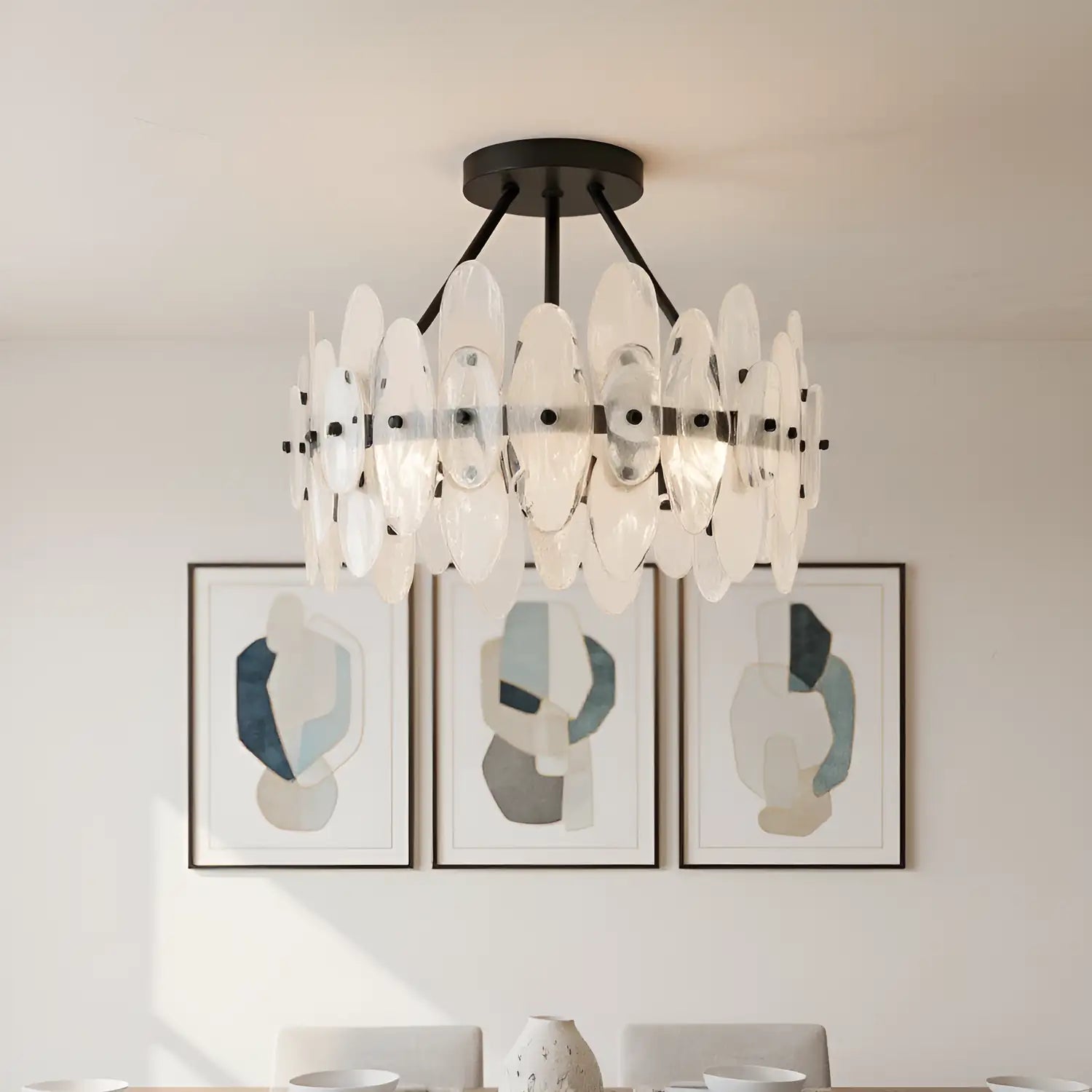 QUOIZEL, ABIGAIL SEMI-FLUSH MOUNT, SEMI FLUSH MOUNT LIGHT