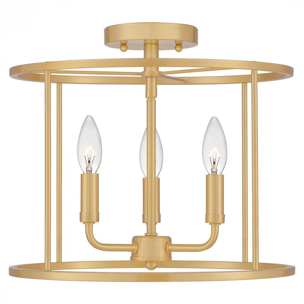 QUOIZEL, ABNER SEMI-FLUSH MOUNT, SEMI FLUSH MOUNT LIGHT
