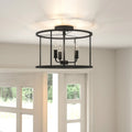 QUOIZEL, ABNER SEMI-FLUSH MOUNT, SEMI FLUSH MOUNT LIGHT