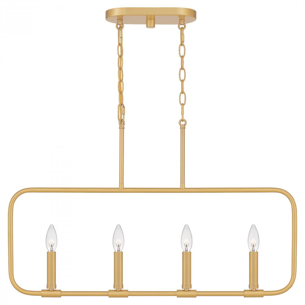 QUOIZEL, ABNER ISLAND CHANDELIER, LINEAR LIGHT