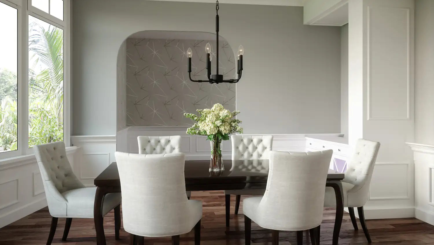 QUOIZEL, ABNER CHANDELIER, CHANDELIER LIGHT