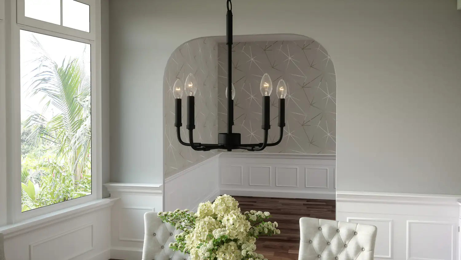 QUOIZEL, ABNER CHANDELIER, CHANDELIER LIGHT