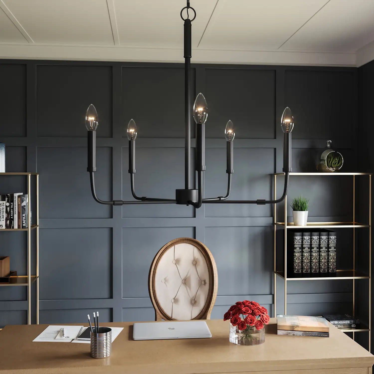 QUOIZEL, ABNER CHANDELIER, CHANDELIER LIGHT