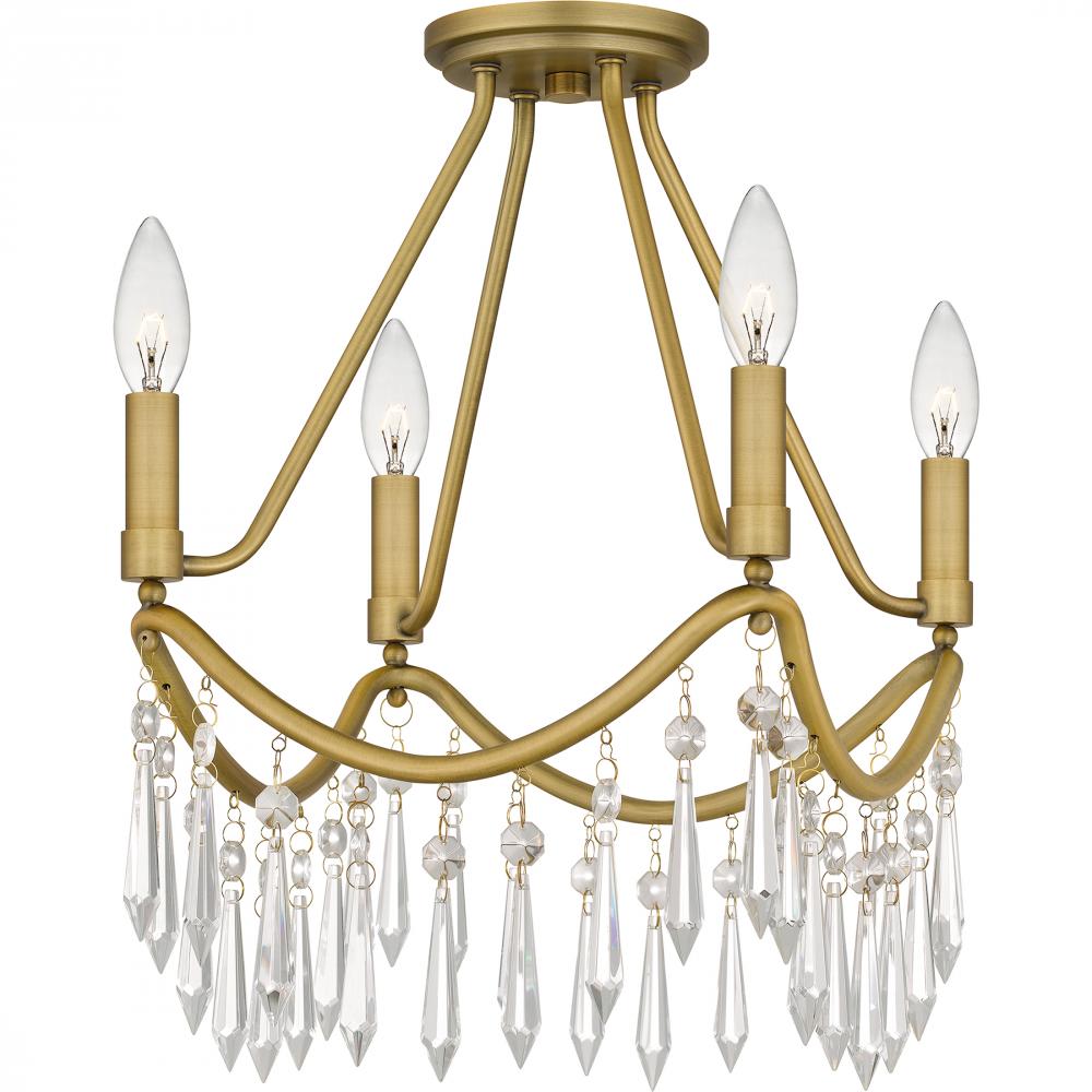 QUOIZEL, AIREDALE SEMI-FLUSH MOUNT, SEMI FLUSH MOUNT LIGHT