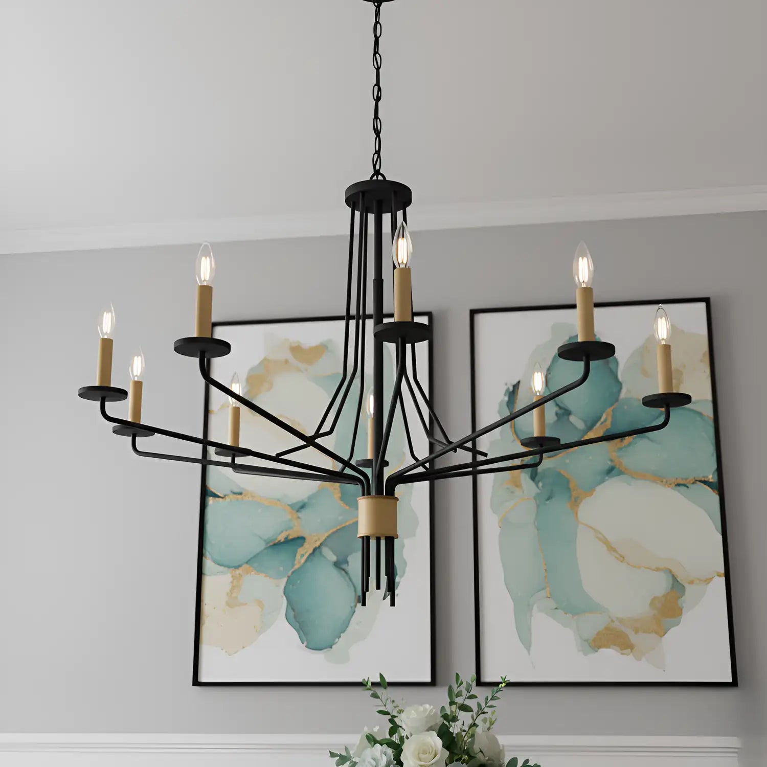 QUOIZEL, ALEXANDER CHANDELIER, CHANDELIER LIGHT