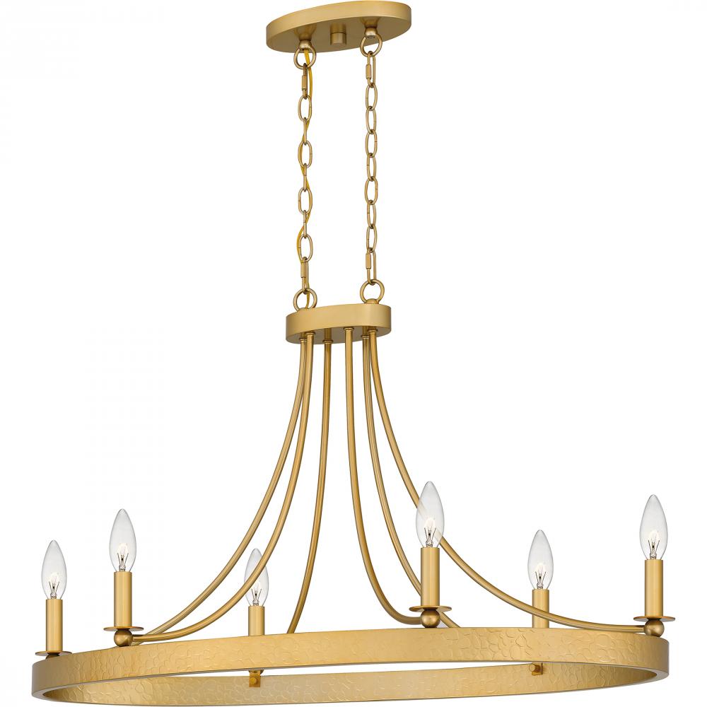 QUOIZEL, ASPYN ISLAND CHANDELIER, LINEAR LIGHT