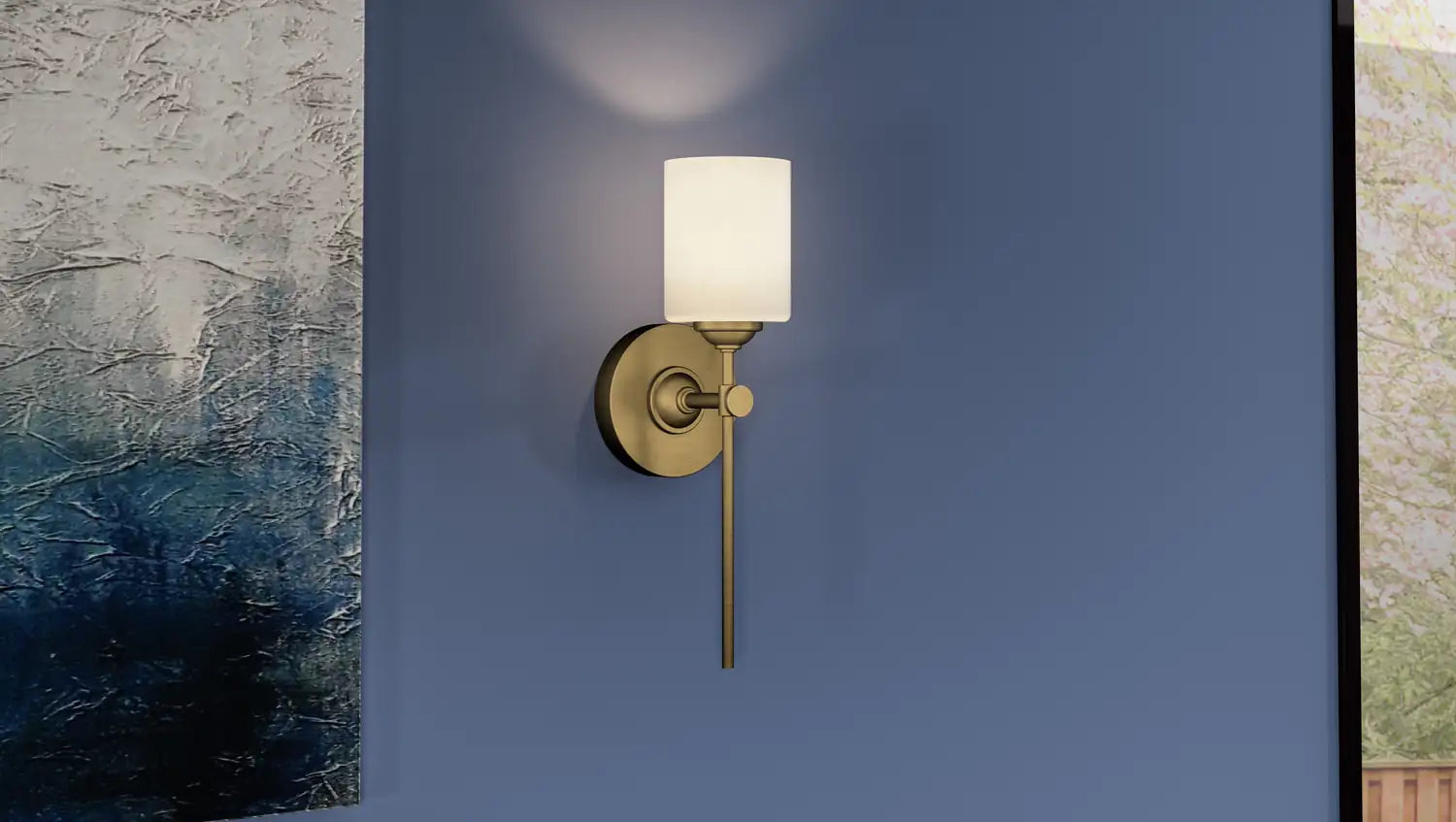 QUOIZEL, ARIA WALL SCONCE, BATH VANITY LIGHT