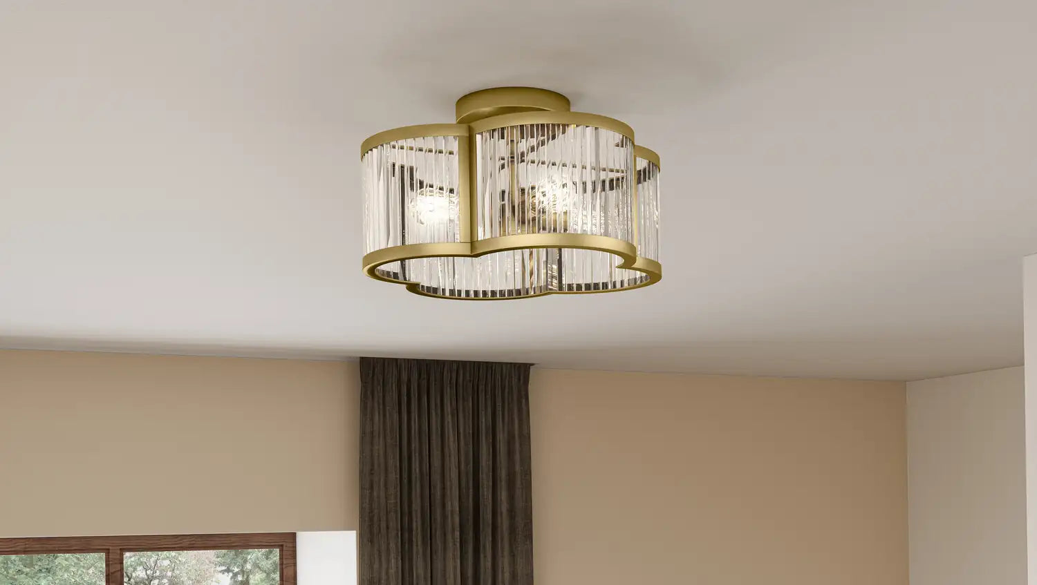 QUOIZEL, ASTER SEMI-FLUSH MOUNT, SEMI FLUSH MOUNT LIGHT