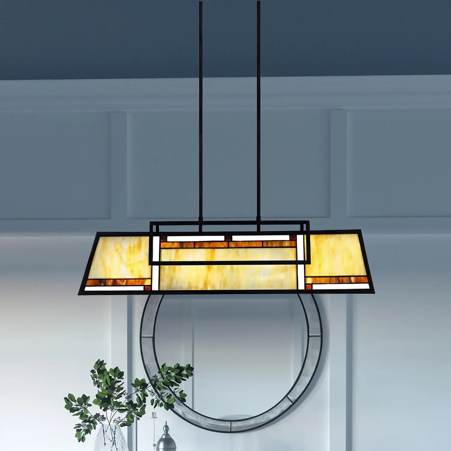QUOIZEL, ATWATER ISLAND CHANDELIER, LINEAR LIGHT