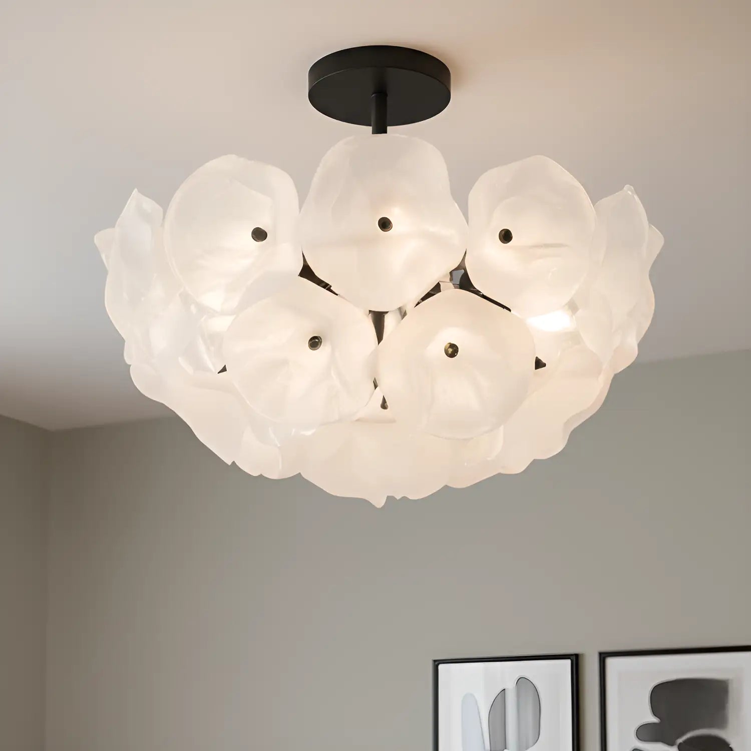 QUOIZEL, AUDREY SEMI-FLUSH MOUNT, SEMI FLUSH MOUNT LIGHT