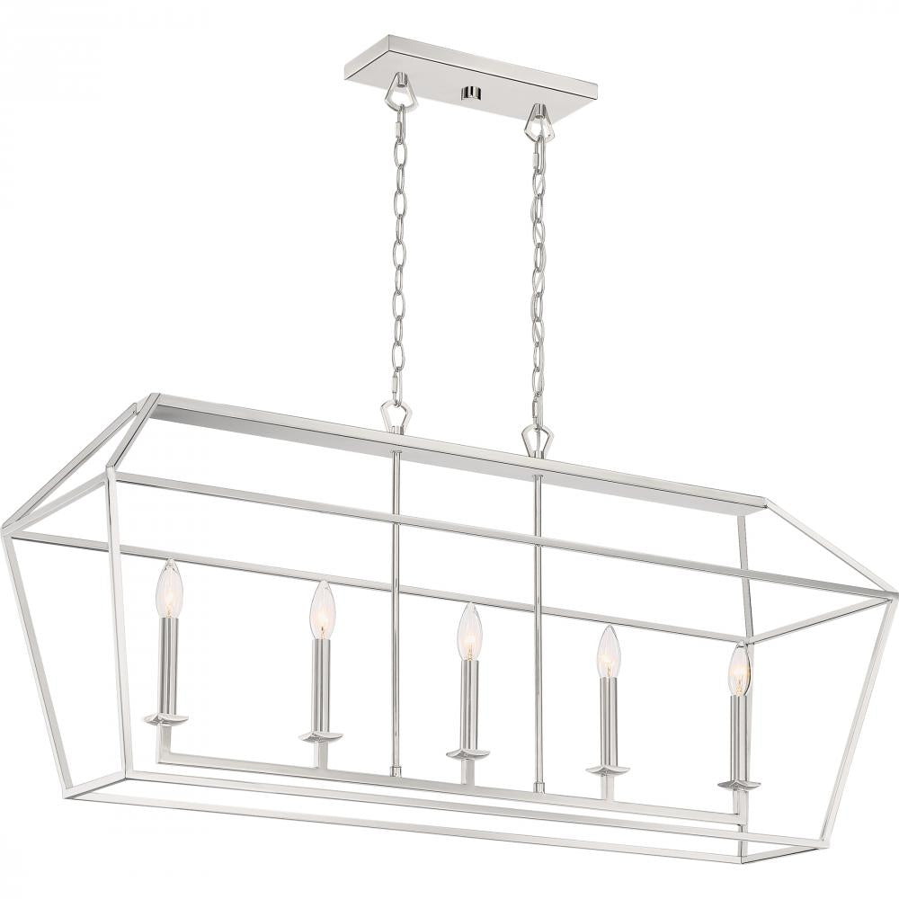 QUOIZEL, AVIARY ISLAND CHANDELIER, LINEAR LIGHT