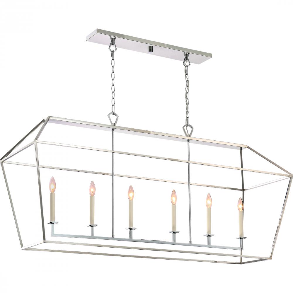 QUOIZEL, AVIARY ISLAND CHANDELIER, LINEAR LIGHT