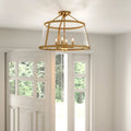 QUOIZEL, BARLOW SEMI-FLUSH MOUNT, SEMI FLUSH MOUNT LIGHT