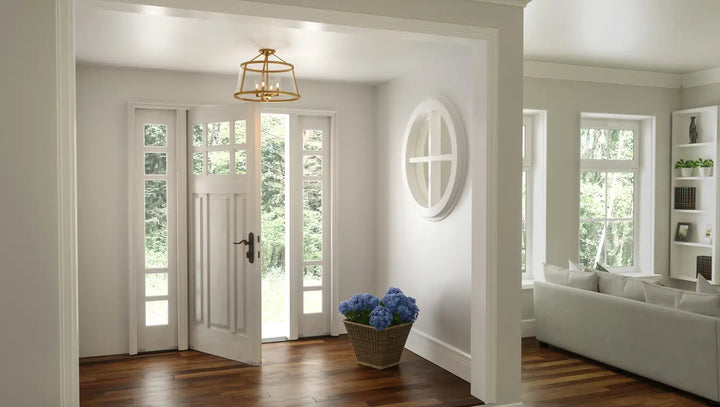 QUOIZEL, BARLOW SEMI-FLUSH MOUNT, SEMI FLUSH MOUNT LIGHT