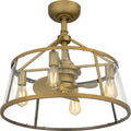 QUOIZEL, BARLOW FANDELIER, SEMI FLUSH MOUNT LIGHT