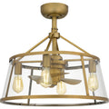 QUOIZEL, BARLOW FANDELIER, SEMI FLUSH MOUNT LIGHT